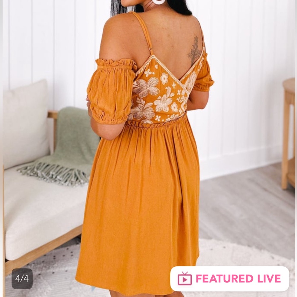 Marigold Off-Shoulder Dress